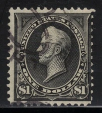 US Stamp Scott # 276 Black $1 Perry Type I - Used
