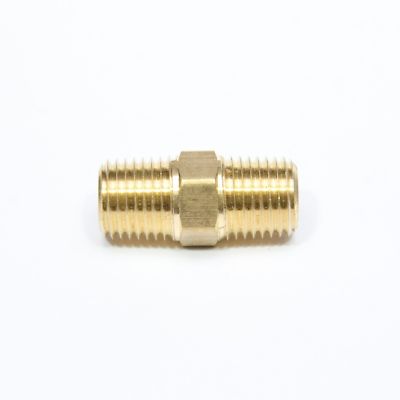 B-5404-04-04 Brass Pipe Nipple 1/4'' Male NPT X 1/4'' Male NPT  Fitting
