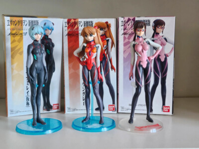 Evangelion Portraits f forte Rei Asuka Mari Bandai Gashapon Figur x 3 Plugsuit