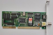 Scheda di rete Edimax 2000RA ISA (Realtek RTL8009, BNC, RJ45, retrò, 1995)