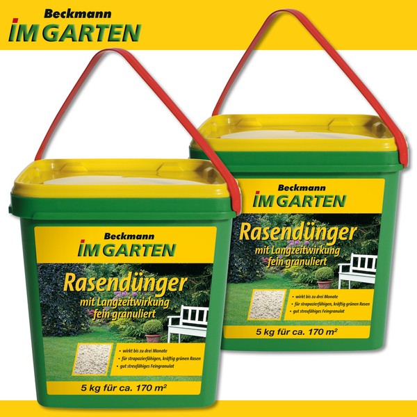 Beckmann 2 X 5 Kg RasendüNger Mit Langzeitwirkung Langzeitstickstoff Golfgreen-image