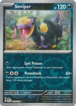 SEVIPER 128/198 SCARLET VIOLET BASE POKEMON (REVERSE HOLO, NM)