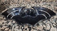 Ceramic Halloween Black Bat Candy Dish Hausenware