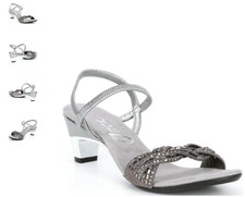 Onex Rhythm Pewter Low Heel Strappy Sandal Women's US sizes 5-11/NEW  