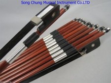 8pcs brazilwood 4/4 student cello bow,ebony frog/black Horsehair