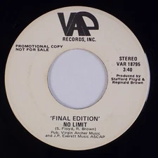 FINAL EDITION: No Limit / Mono US VAP Funk Soul Disco 45 Promo HEAR