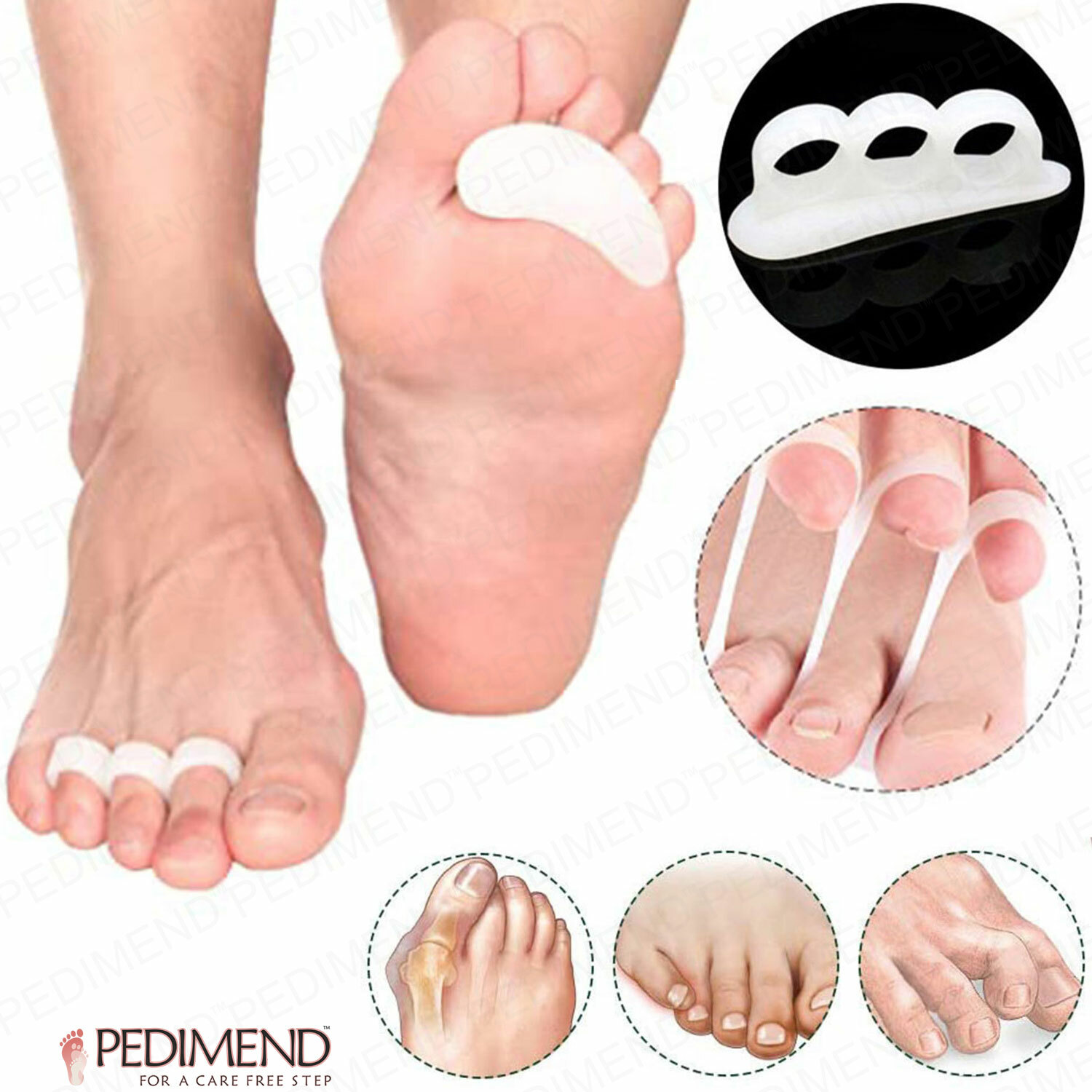 PEDIMEND™ 2X Silicone Gel Triple Loop Hammer Toe Separator for ...