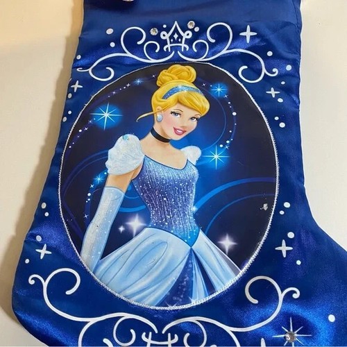 Calza natalizia peluche blu Disney Principessa Cenerentola nuova con etichetta - Foto 3 di 6