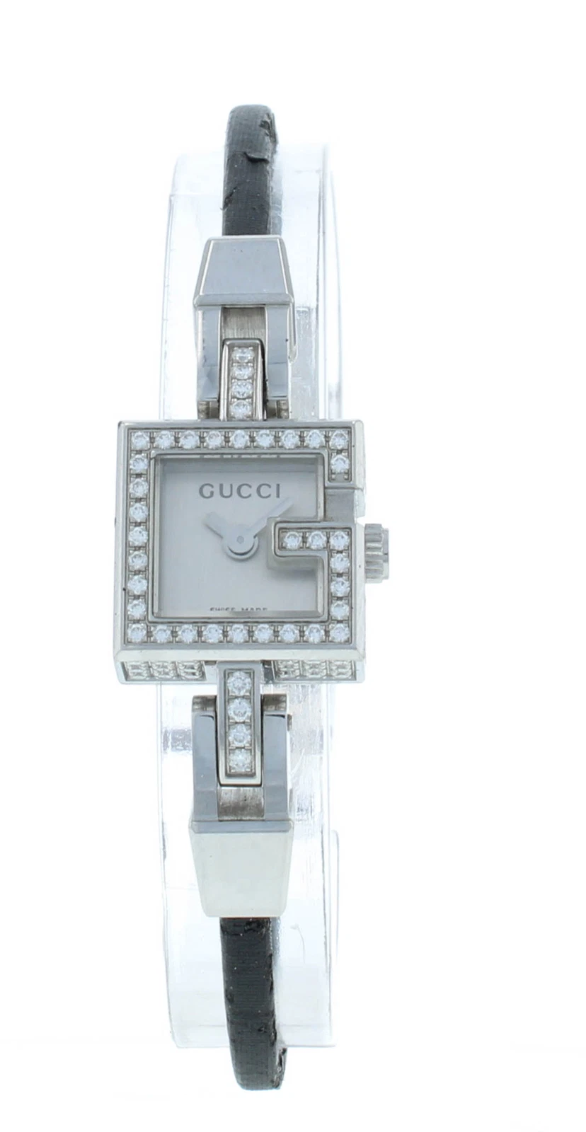Montre pour femme Gucci G Mini 102 d'occasion lunette diamant quartz 14 mm YA102514