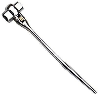 19/22mm Scaffold Podger Ratchet Spanner Site Ratcheting Socket Wrench sliver