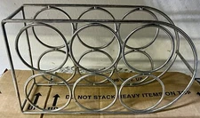 6 Bottle Wine Rack - Arched - Stainless Steel - Preowned