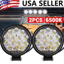 2x Led Work Light Flood Spot Lights For Truck Off Road Tractor Atv Round 72w Us