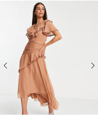 knee length dresses for ladies Rent Asos Design Tall Drape Neck Open Back Seersucker Midi Dress In Sage