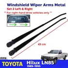 For Toyota Hilux LN85 Pickup 1989-95 Front Windshield Wiper Arm 2 PCS RHD Only