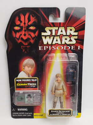 Star Wars Episode I Anakin Skywalker Commtech Action Figure Hasbro 1998 New