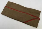 WW2 era US Military Overseas Garrison Side Cap Field Artillery Corps Red Piping