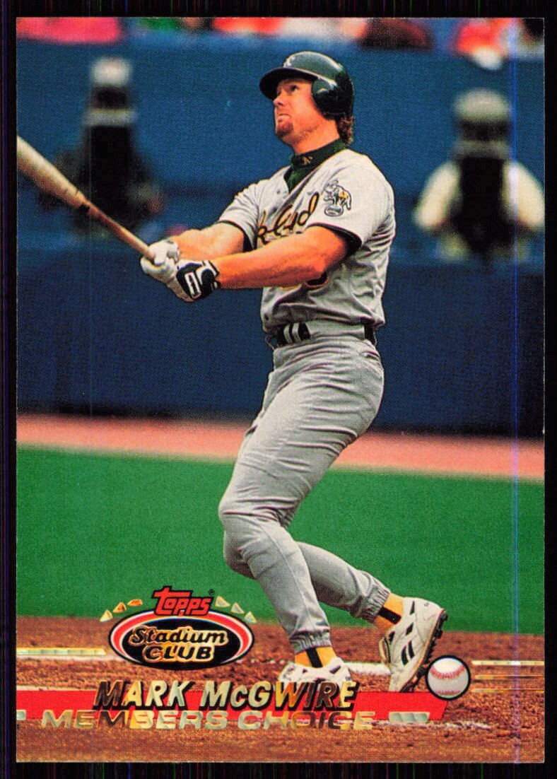 1993 Stadium Club Members Only Mark McGwire Oakland Athletics #595