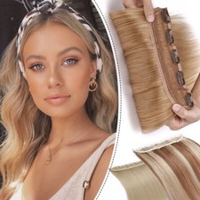 Dick Eine Tresse Clip In 100% Remy Echthaar Extensions Haarverlängerung Onepiece
