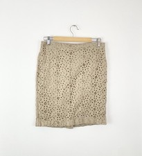 Talbots 8 Brown Tan Eyelet Floral Pencil Skirt Women s 8 Career