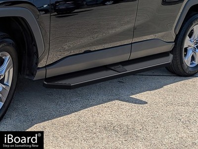APS Stain Black 6'' Flat Side Step Side Bar Fit 19-25 Toyota Rav4