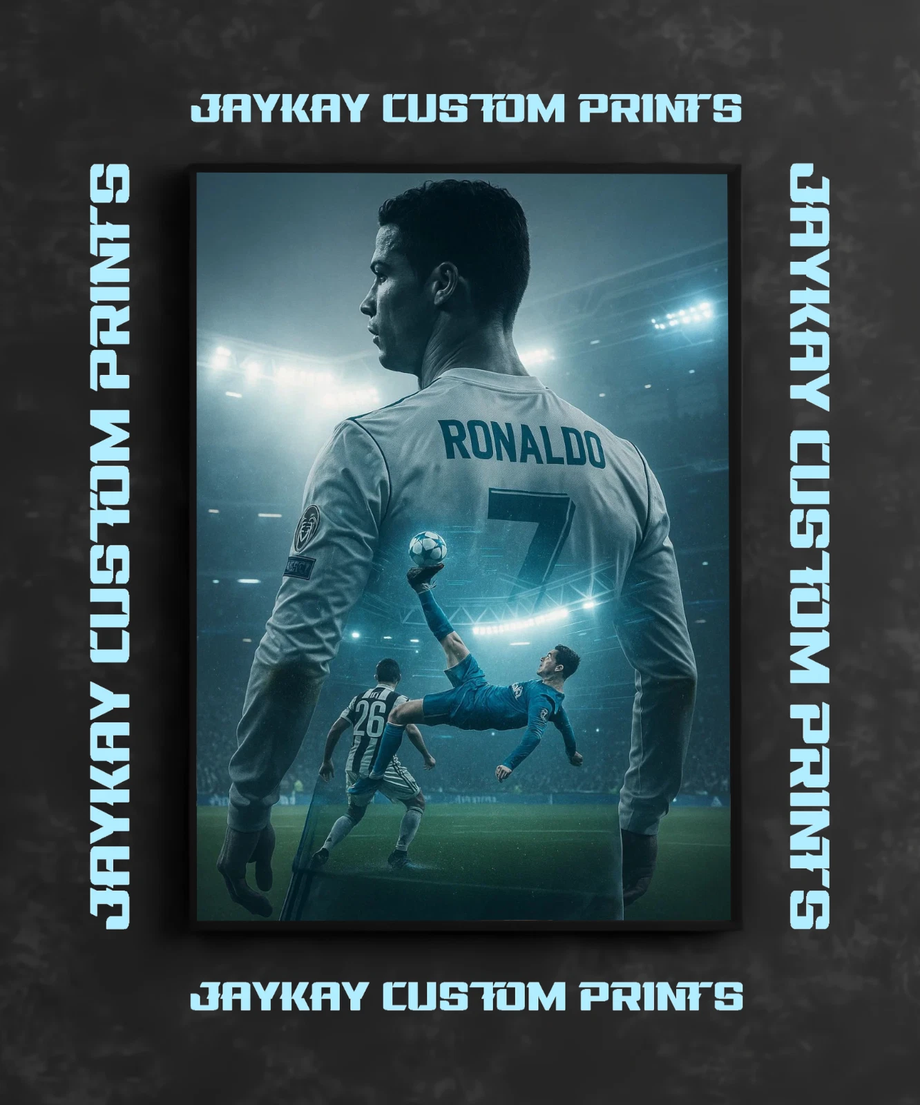 Cristiano Ronaldo CR7 Soccer Poster Print - No Frame