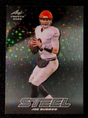 2023 Leaf Trinity Trinity Steel Joe Burrow #S-47 Silver Stars and Dots