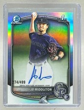 JB Middleton 2025 Bowman Chrome Draft #CPA-JM Refractor Auto 1st RC /499