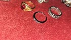 Vintage Costume Jewelry Mixed Lot Rings Necklace Free Shipping Unknown Ring Size — photo 9