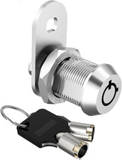 1 Pack Cabinet Locks with Keys, 5/8" Tubular Cam Locks Keyed Alike, RV Lock for