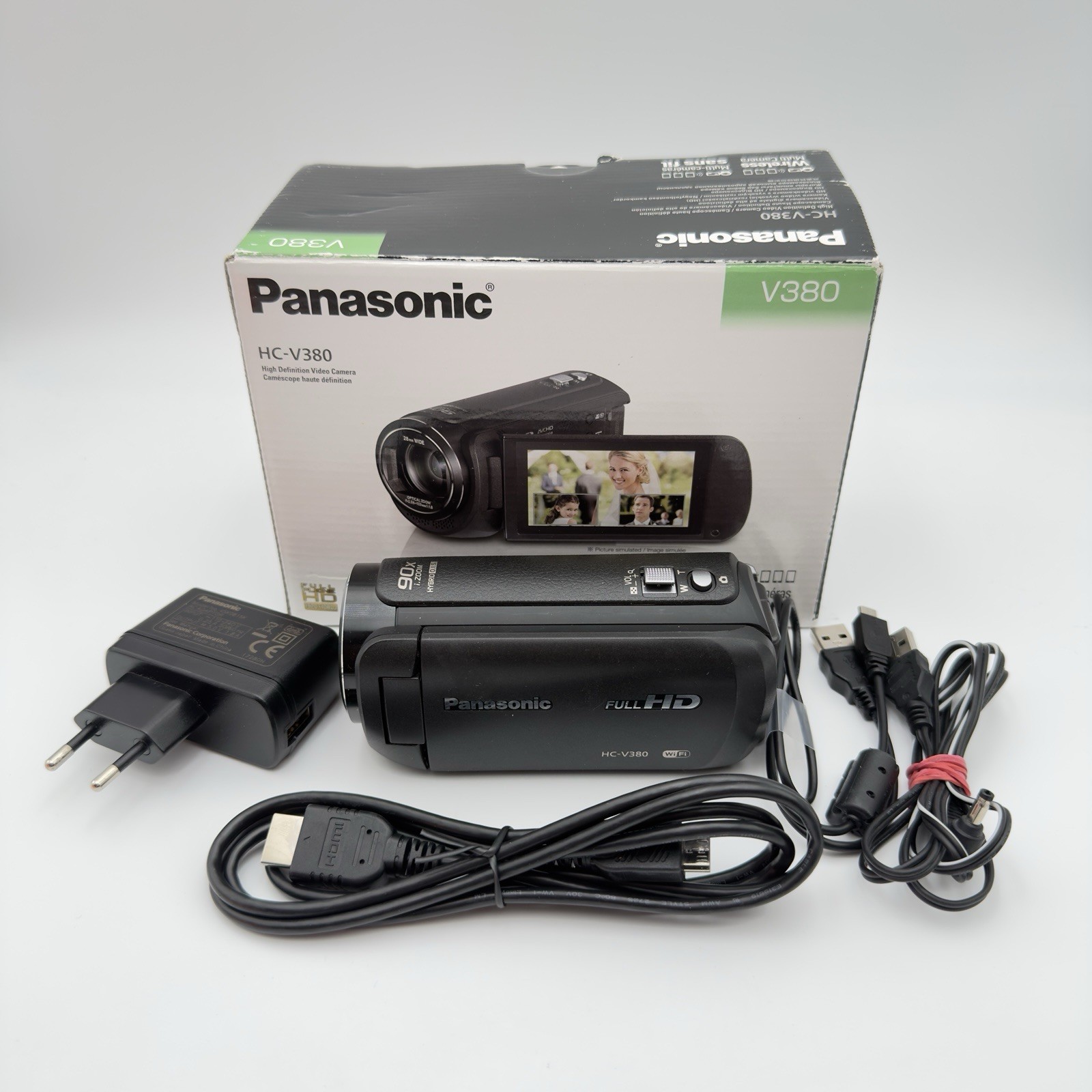 Panasonic HC-V380EG-K Camcorder, Full HD, 50x optischer Zoom - Schöner Zustand