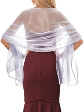 Women's Shawls and Wraps for Evening Dresses Sparkling Wedding Scarf Sheer Br...