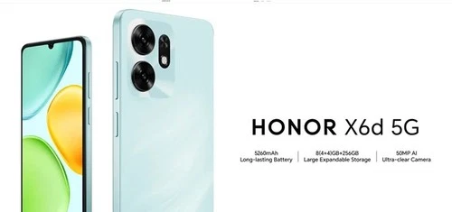 Honor X6d 5G 6.75" 4/128GB Global Version Dimensity 6300 50MP 5260mAh By FedEx