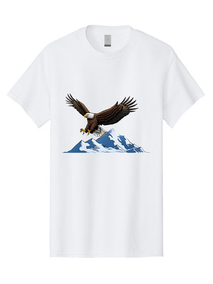 Bald-Eagle-1 Mens Graphic Tee, 100% Cotton, Casual Summer Wear
