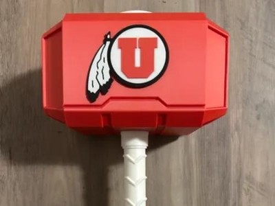 College Ut Utes Themed Mjolnir Thor's Hammer