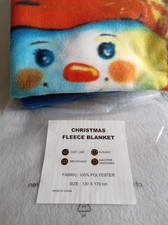 Image of Snowman Christmas Fleece Blanket 130 X 170 Cm