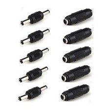 5pcs Male to Male Power Plug Connector  5pcs DC 5.5x2.1mm Female to Female