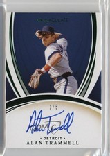 2020 Panini Immaculate Signatures Green 1/5 Alan Trammell #IS-AT Auto HOF hn4