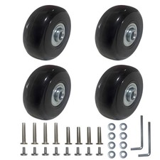 Universal 50mm x 18mm Luggage Replacement Wheels Set of 4 - Easy Install Kit