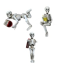 Halloweens Skeleton Figurine Pot Hanger Decoration,Resins Hanging Skull Figurine