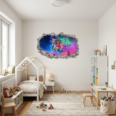 The Super Mario 3D Wandbild Aufkleber Sticker Kinderzimmer 3 Kinderzimmer Wandtattoo Stick