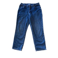 Vtg riders Lee Women's Relaxed Straight Leg Jeans Blue Medium Denim 5-Pocket 8