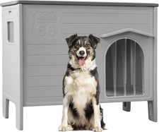 Durable Waterproof Plastic Dog House for Outdoor Indoor,Large