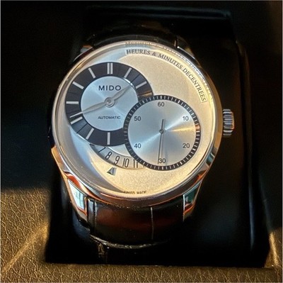 MIDO Belluna II 42mm Automatic Silver Dial Black Leather Date Box Papers
