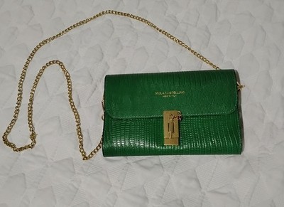 Viola Castellani Emerald Green Leather Crossbody Bag