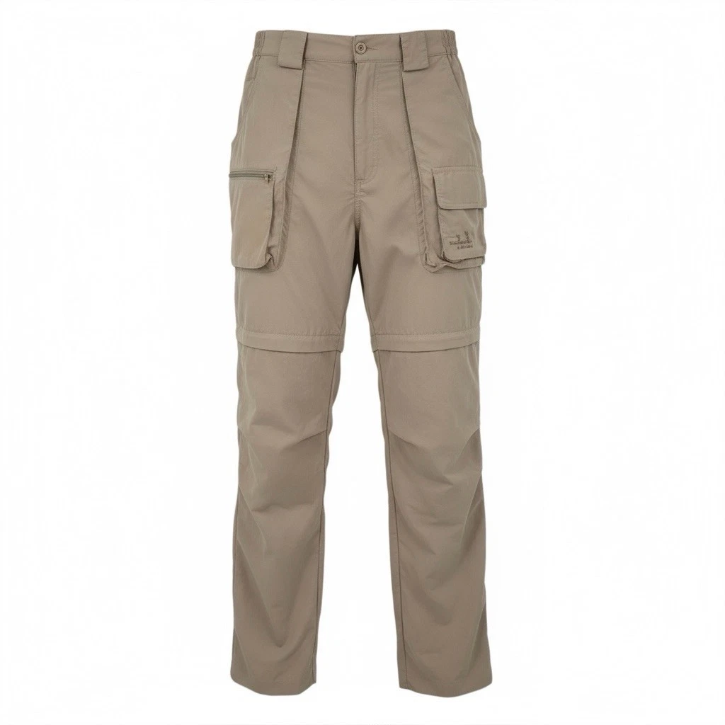 Pantalon Cuissard Cabela's Homme Pêche - Bretelles - Taille L - Beige Softshell
