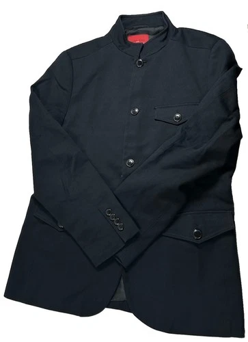 Zara Men Basic Military Inspired Mandarian Collar Blazer Jacket 40 - product listing photo