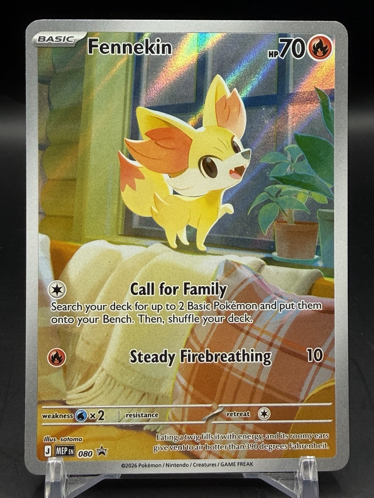 Fennekin 2026 Pokémon TCG #080 Mega Evolution Black Star Promo Holo Full Art