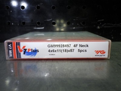YG-1 V7 Plus 4mm 4 Flute Carbide SQ Endmill 6mm Shank QTY5 GM99928497 (LOC3018A)