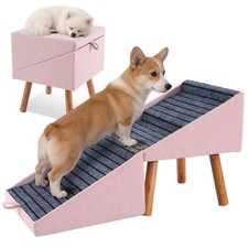 Dog ramp for Small Dogs, 2-in-1 Pet Steps  Ottoman  Foldable Dog ramp for C...