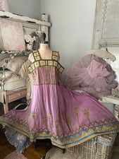 Antico Costume Teatro dell'Opera di Parigi Rosa 1880 AIDA raffigurante Abito Egizio